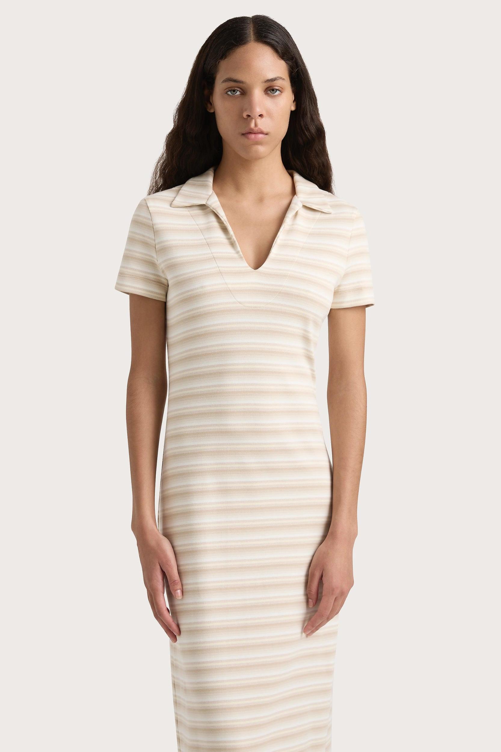 Tiesse Maxi Dress Cream Stripe Product Image