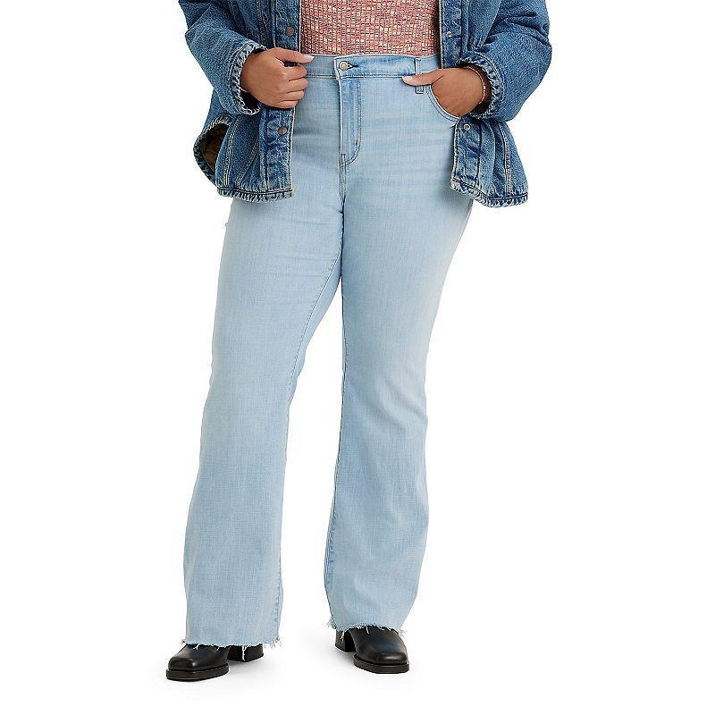 Levis Womens Plus Size 726 High-Rise Flare Jeans - Medium Indigo Worn In 24 Product Image