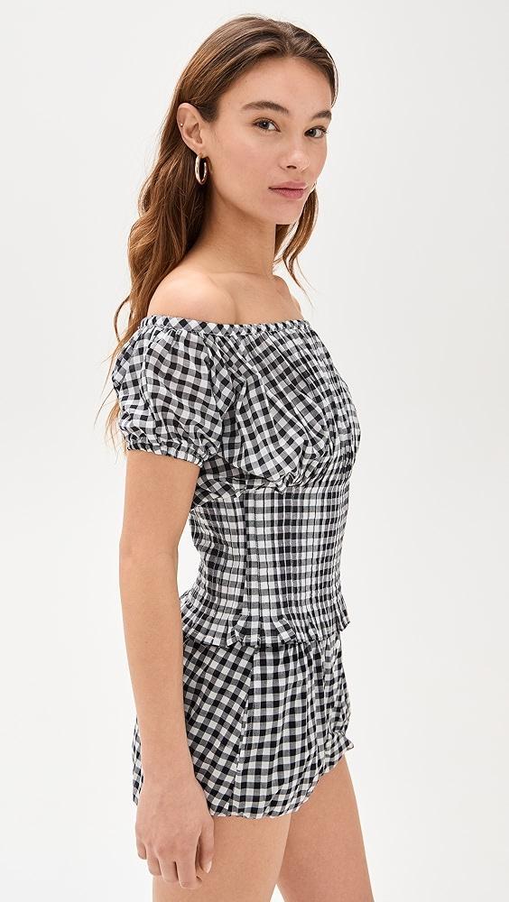 Frankies Bikinis Gingham Top | Shopbop Product Image