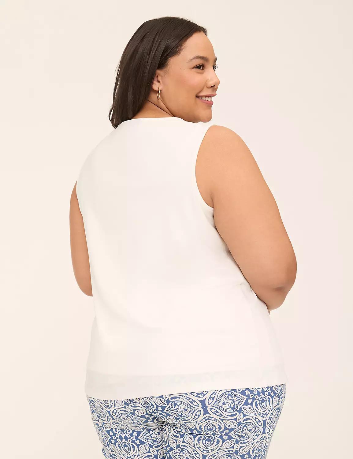 Swing Sleeveless Pleat-Front Top Product Image