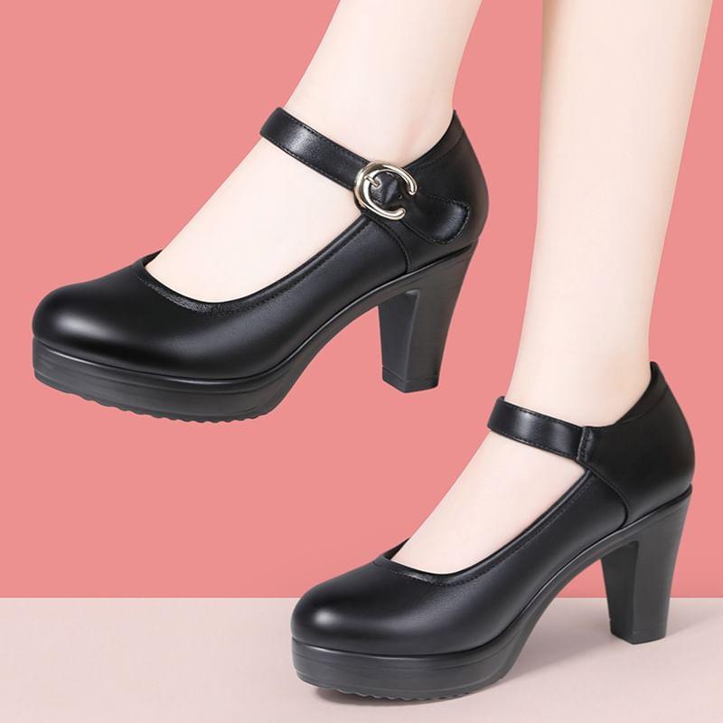 Platform Mary Jane Pumps Product Image