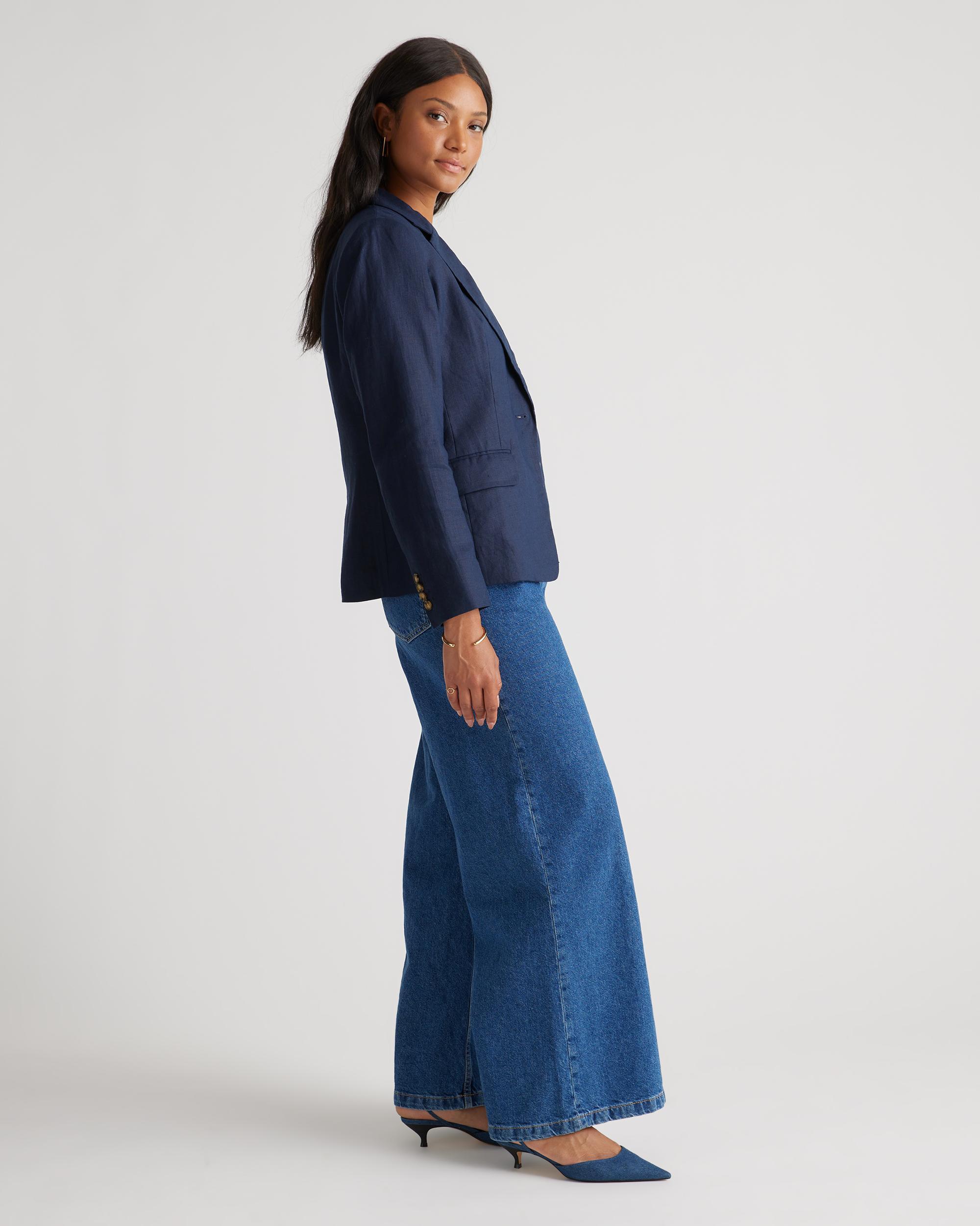 Quince | Women's 100% European Linen Structured Blazer Size XL Product Image
