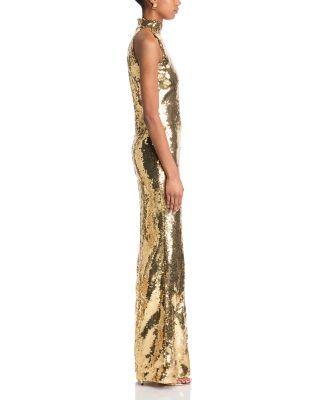 Sequin Mock Neck Column Dress Product Image