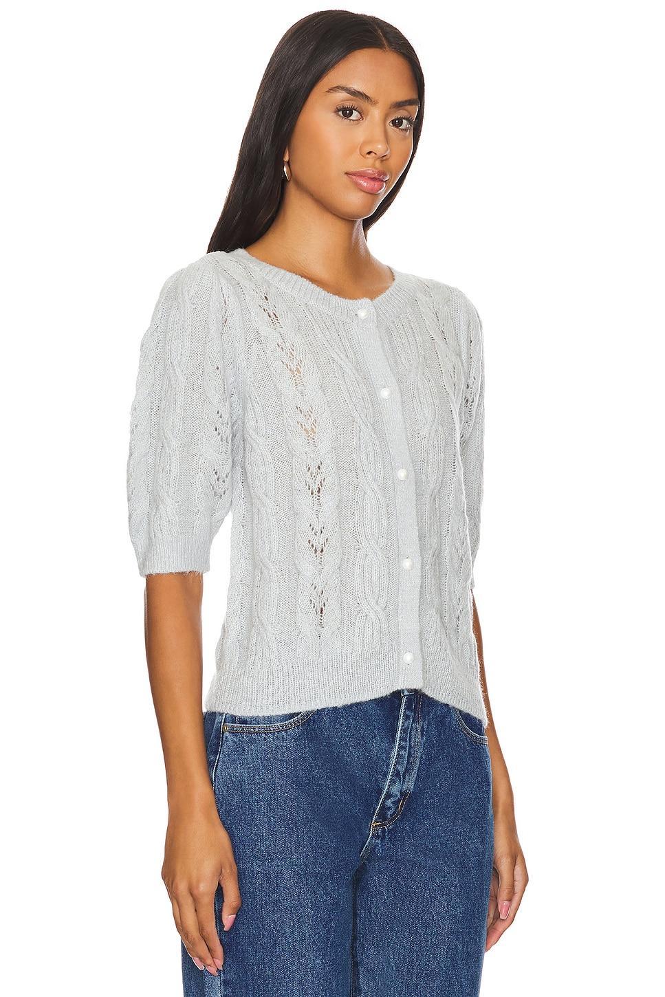 Lacey Puff Sleeve Crew Cardi 525 Product Image