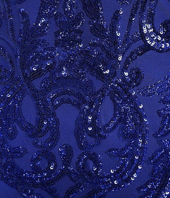 B. Darlin Sequin Sleeveless V-Neck Fitted Dress Product Image
