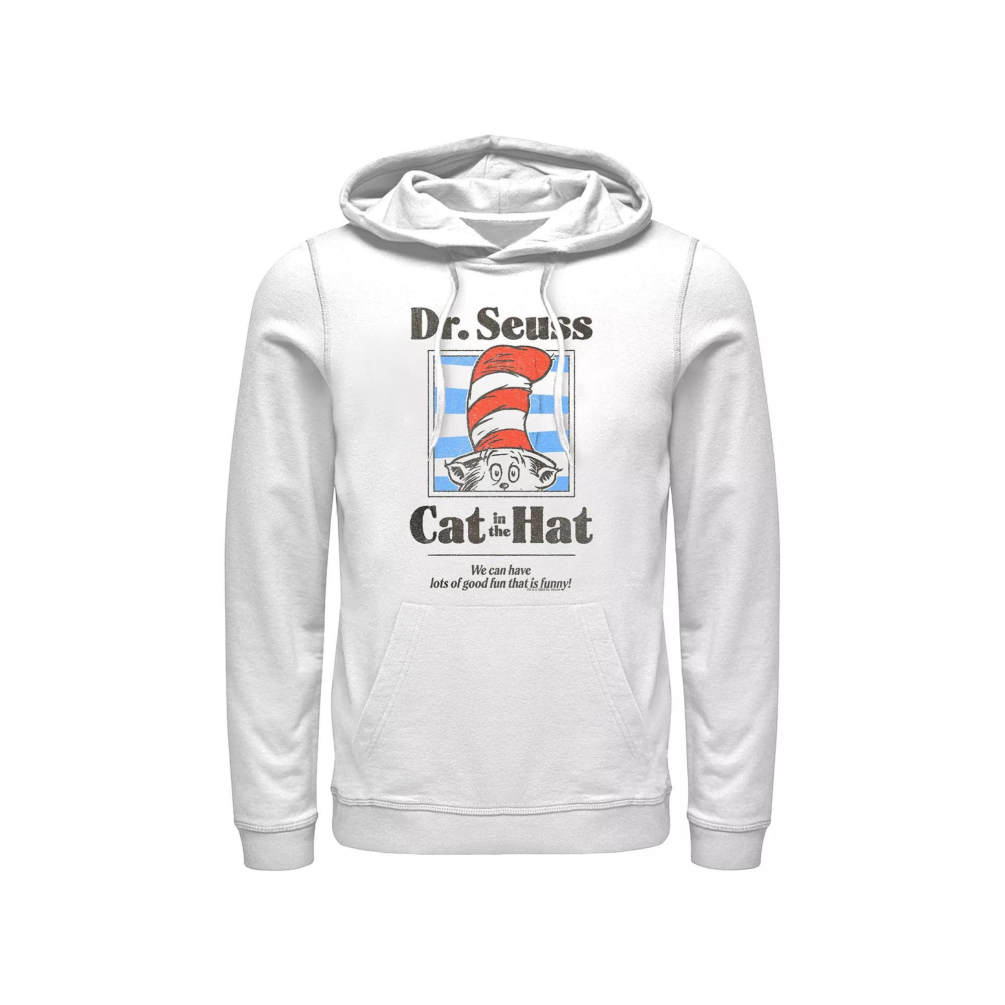 Men's Dr. Seuss The Cat In The Hat That Is Funny Graphic Hoodie, Size: Medium, White Product Image
