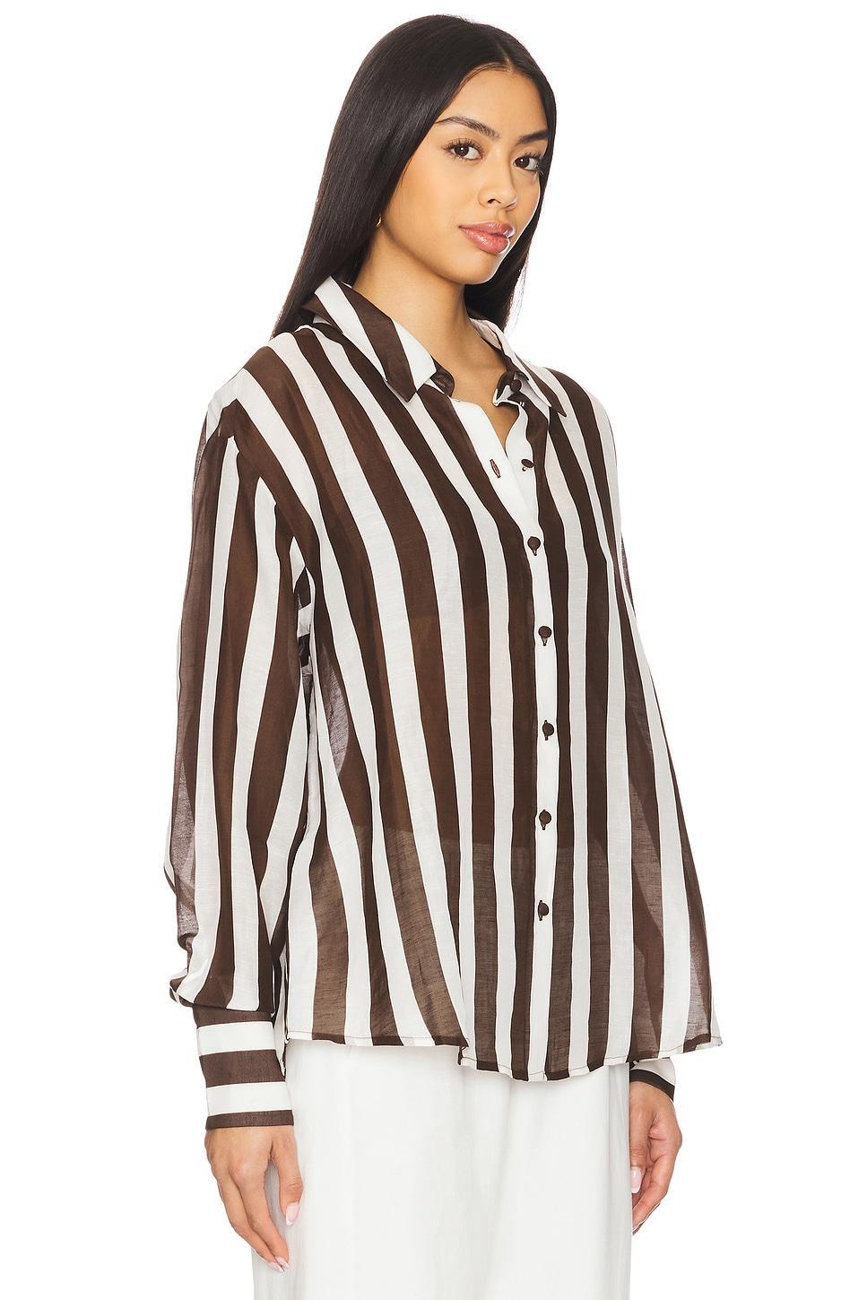 Oversized Striped Shirt HEMANT AND NANDITA Product Image