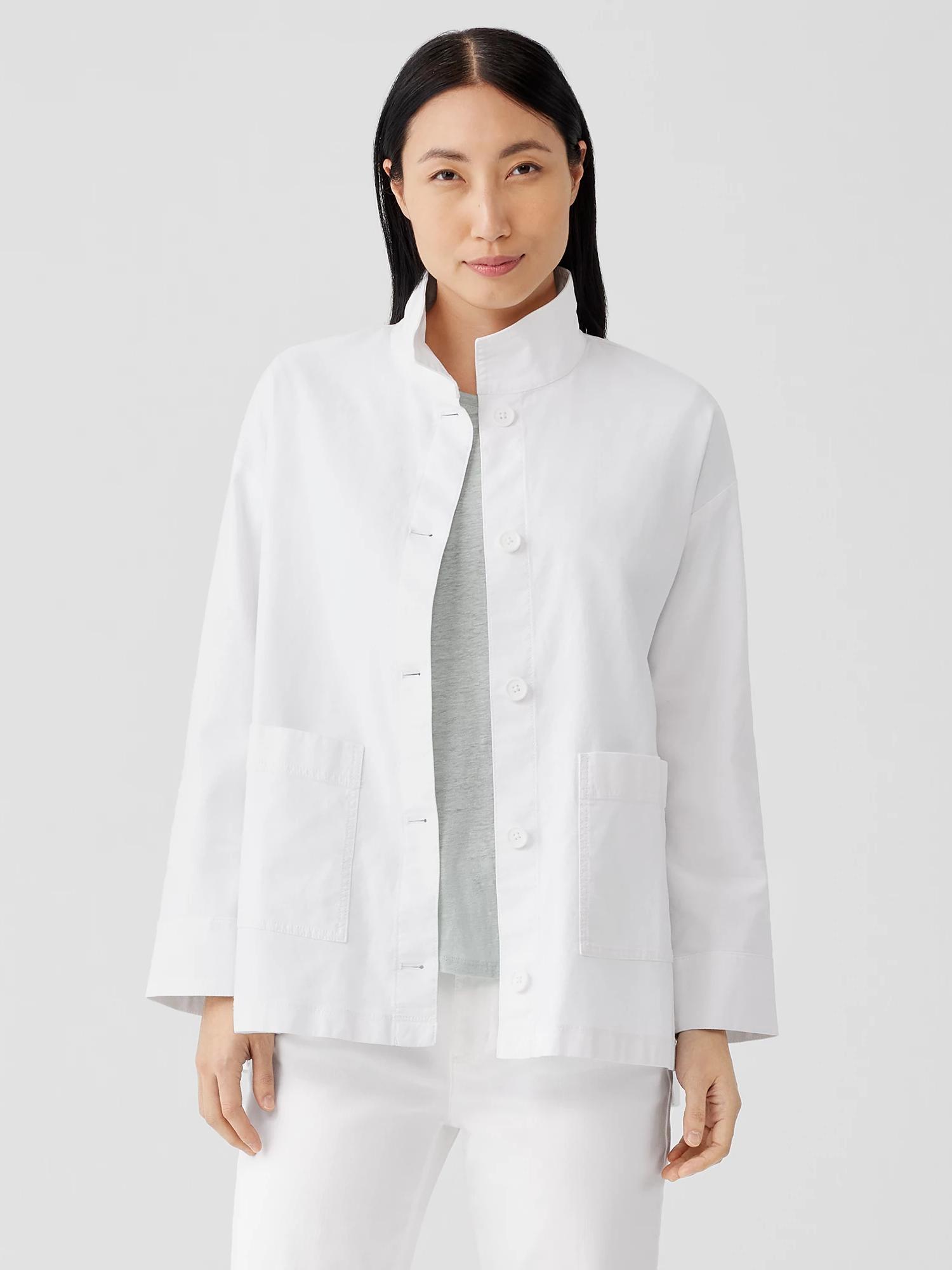 Cotton Hemp StretchStand Collar Jacket Product Image