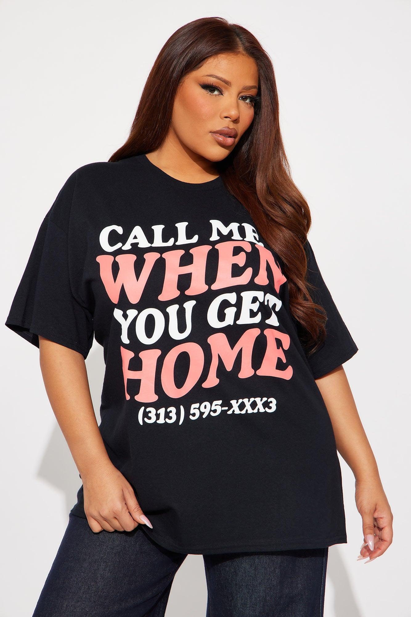 Call Me Oversized Tee - Black Product Image