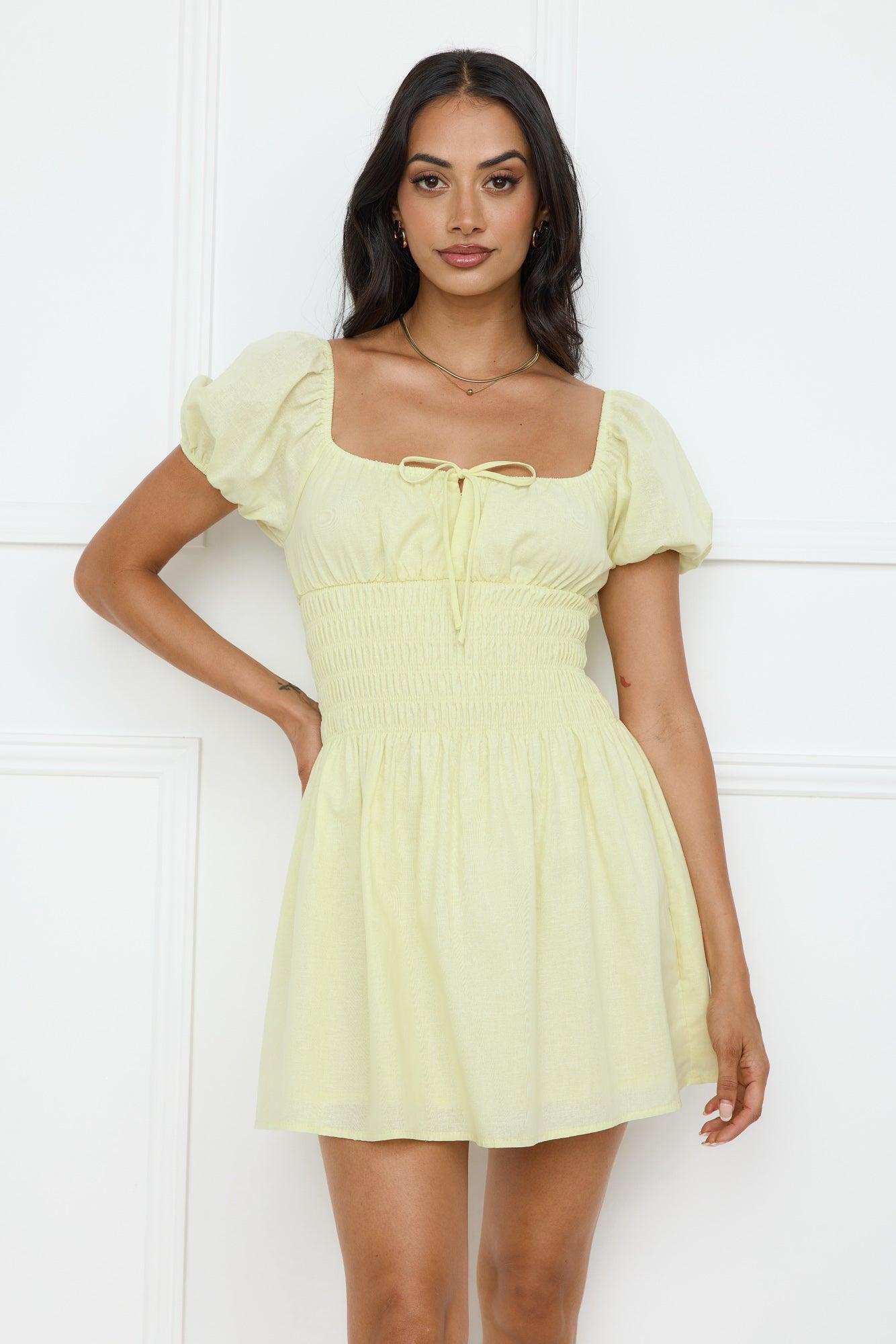 Soft Daylight Mini Dress Yellow Product Image