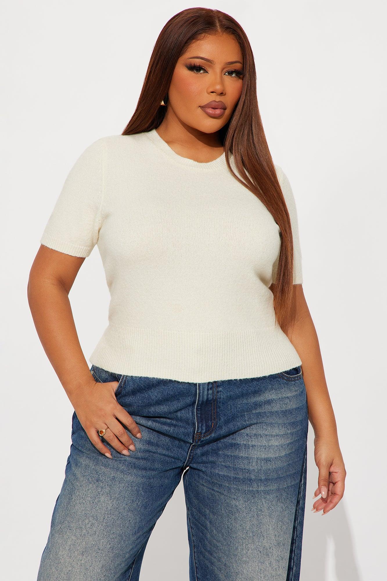 Living For The Weekend Pullover Sweater - Cream Female Product Image