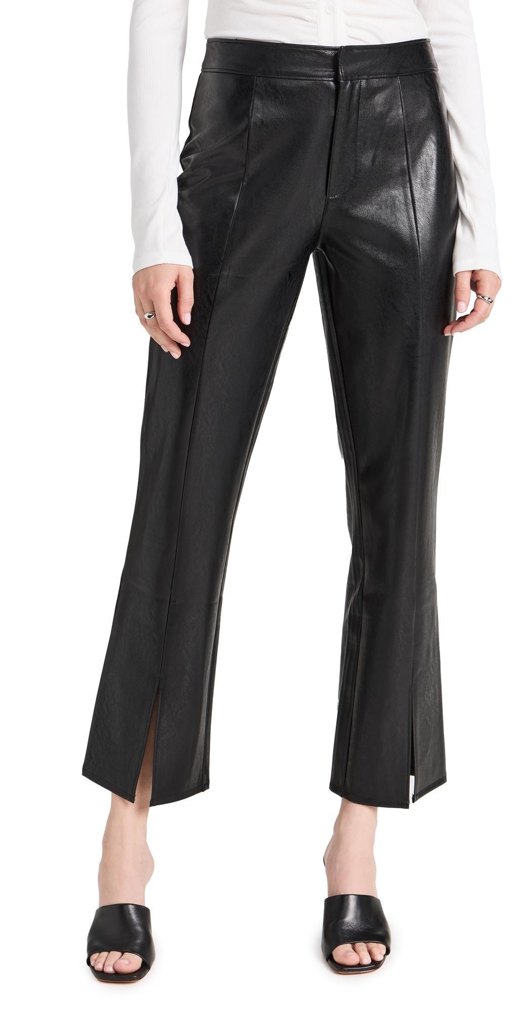 Womens Mesa Faux Leather Cropped Pants Product Image