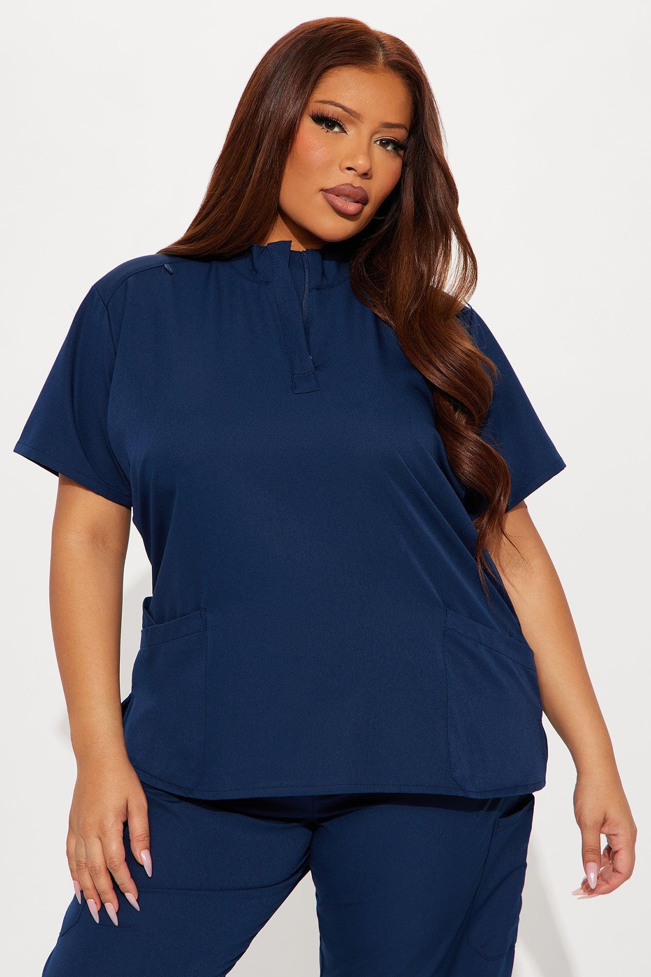 Ready For Anything 4 Way Stretch Uniform Scrub Pant Set - Navy Product Image