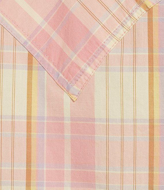 Wrangler® Plaid Sleeveless Tie-Hem Woven Shirt Product Image