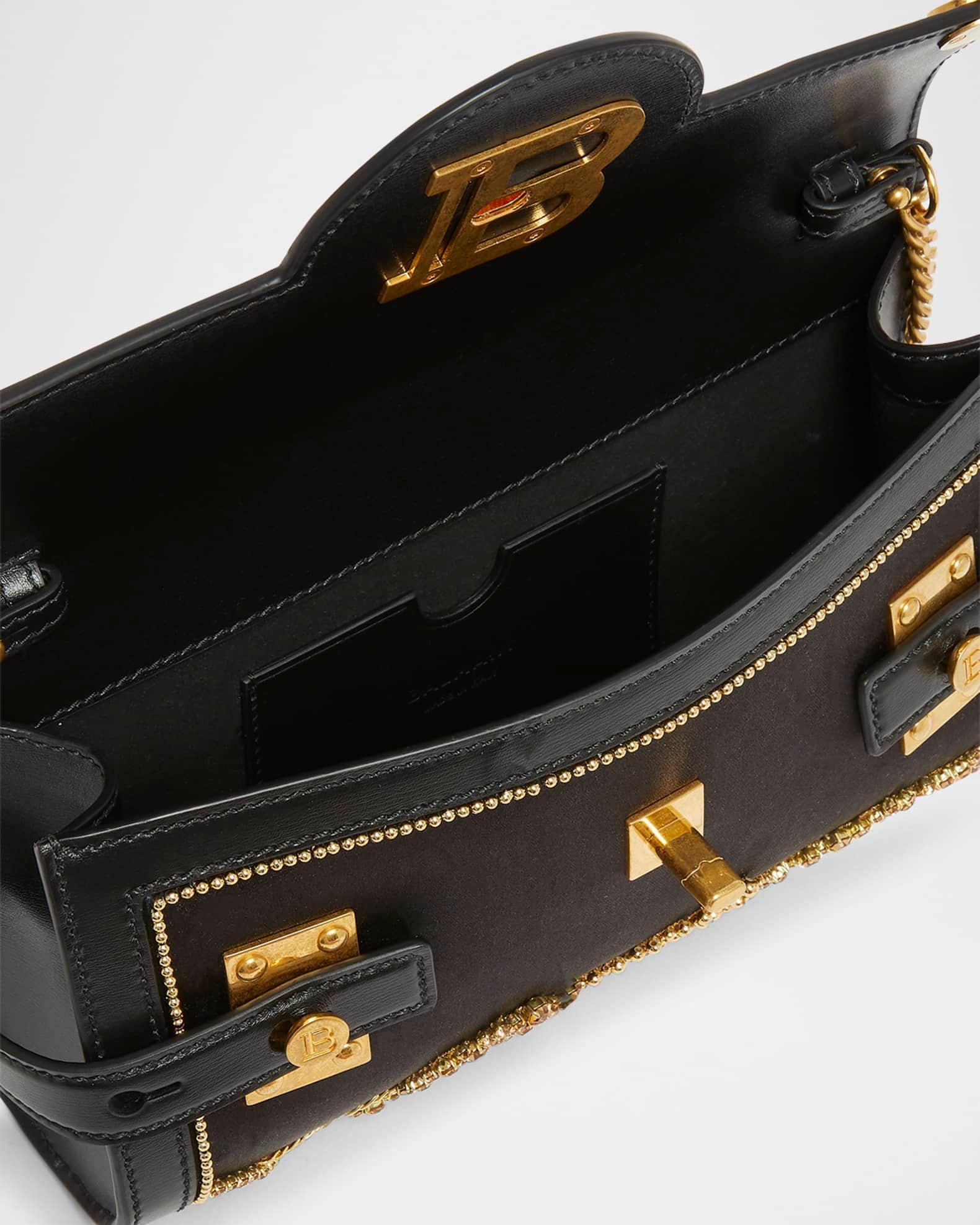 B-Buzz Beaded Pouch Shoulder Bag in Satin and Leather Product Image