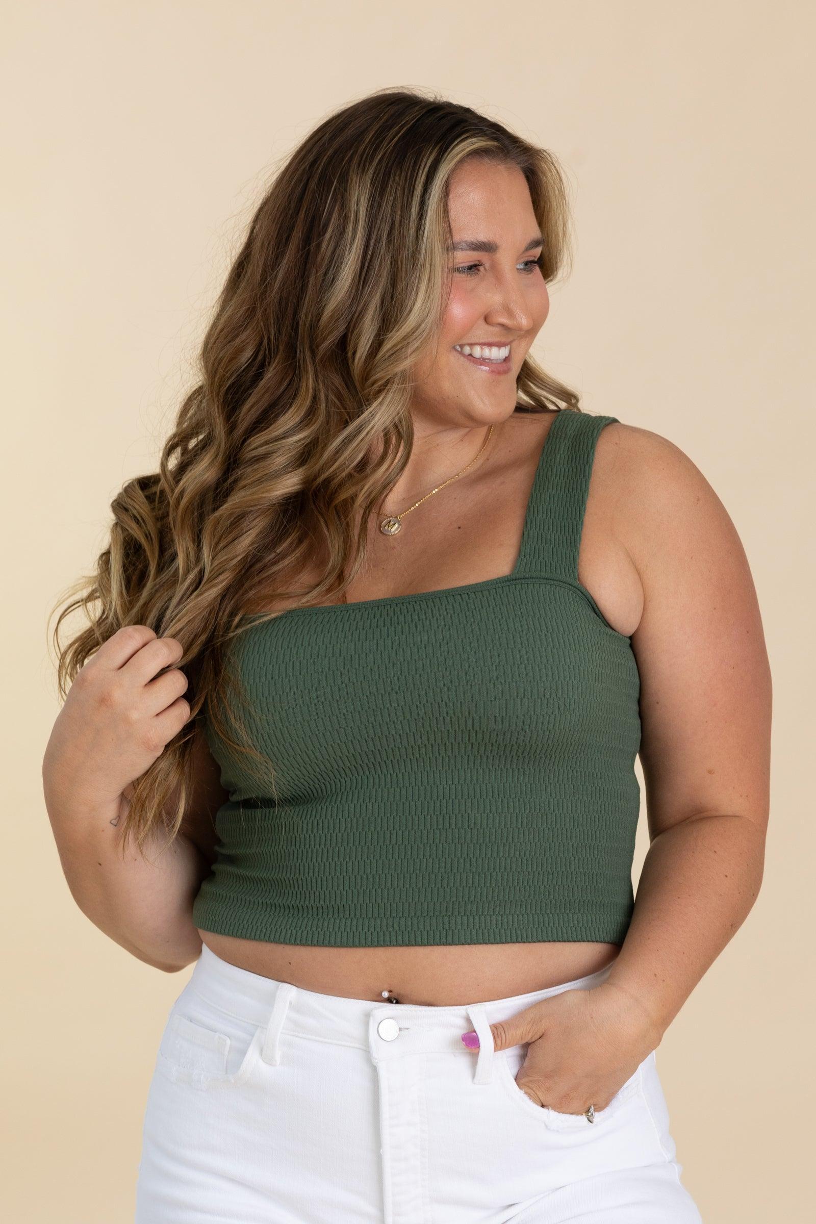 Seamless Textured Crop Tank Product Image