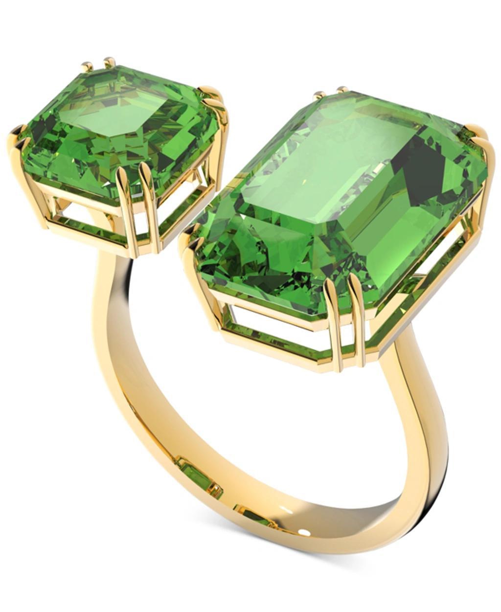 SWAROVSKI Millenia Cocktail Ring Gold Shiny Peridot In Green Product Image