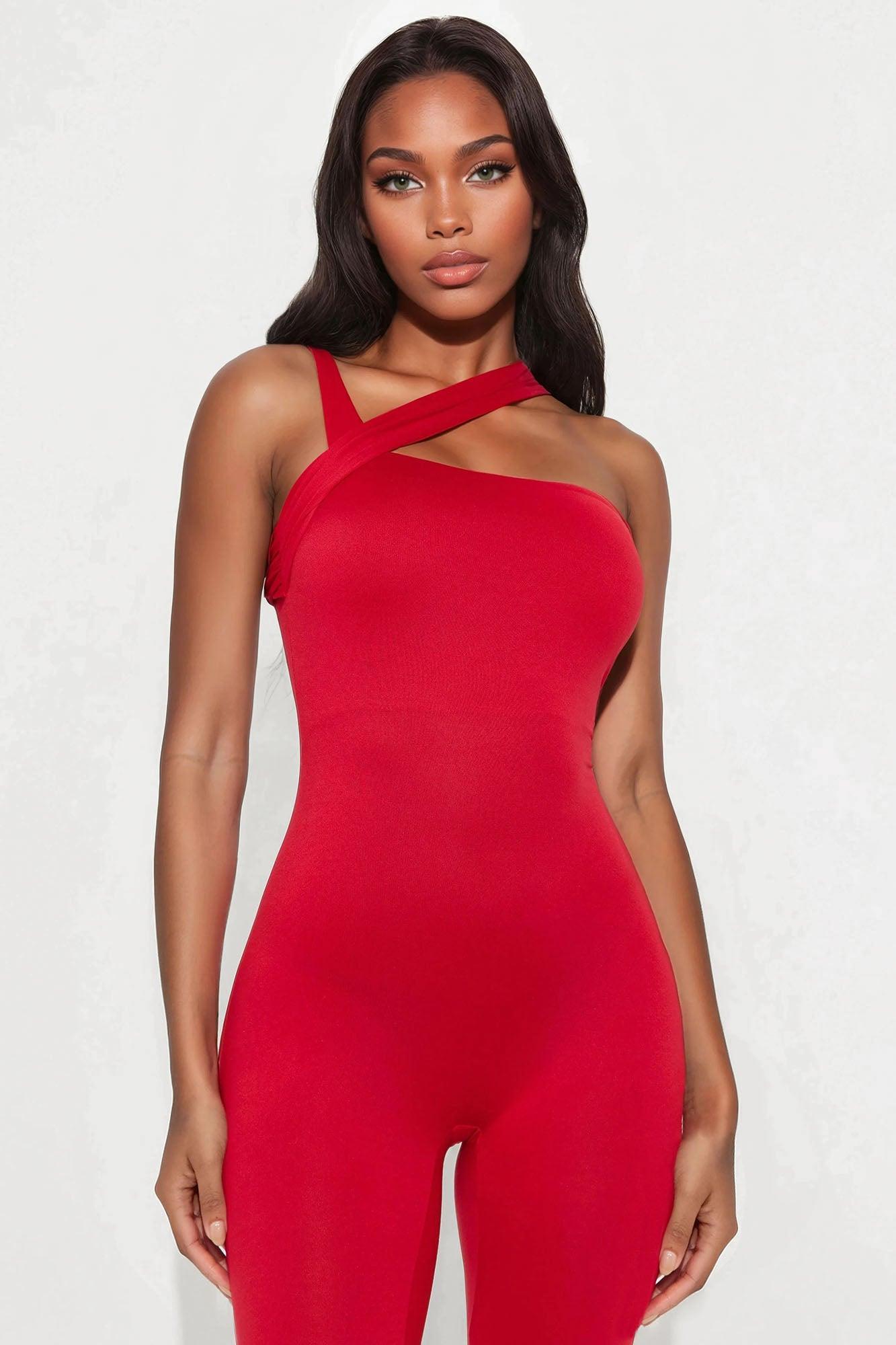 Lights Down Low Jumpsuit - Red Female Product Image