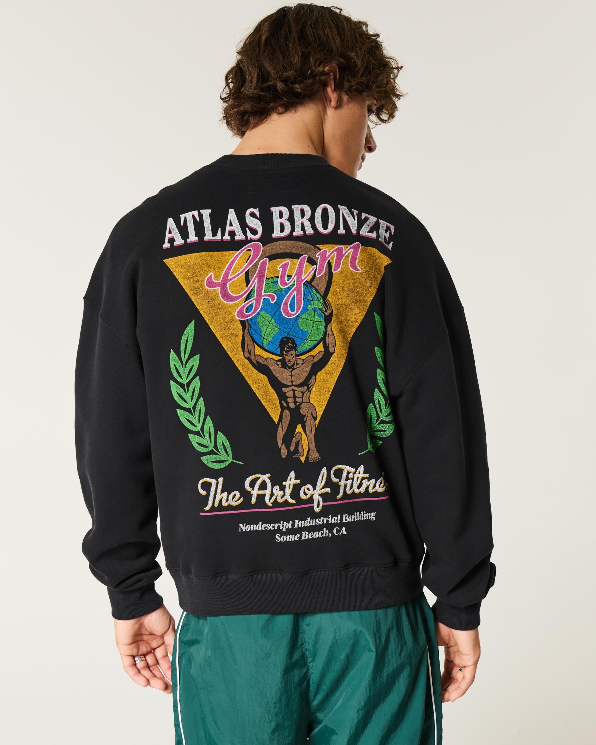 Boxy LA Finals Tennis Graphic Crew Sweatshirt Product Image