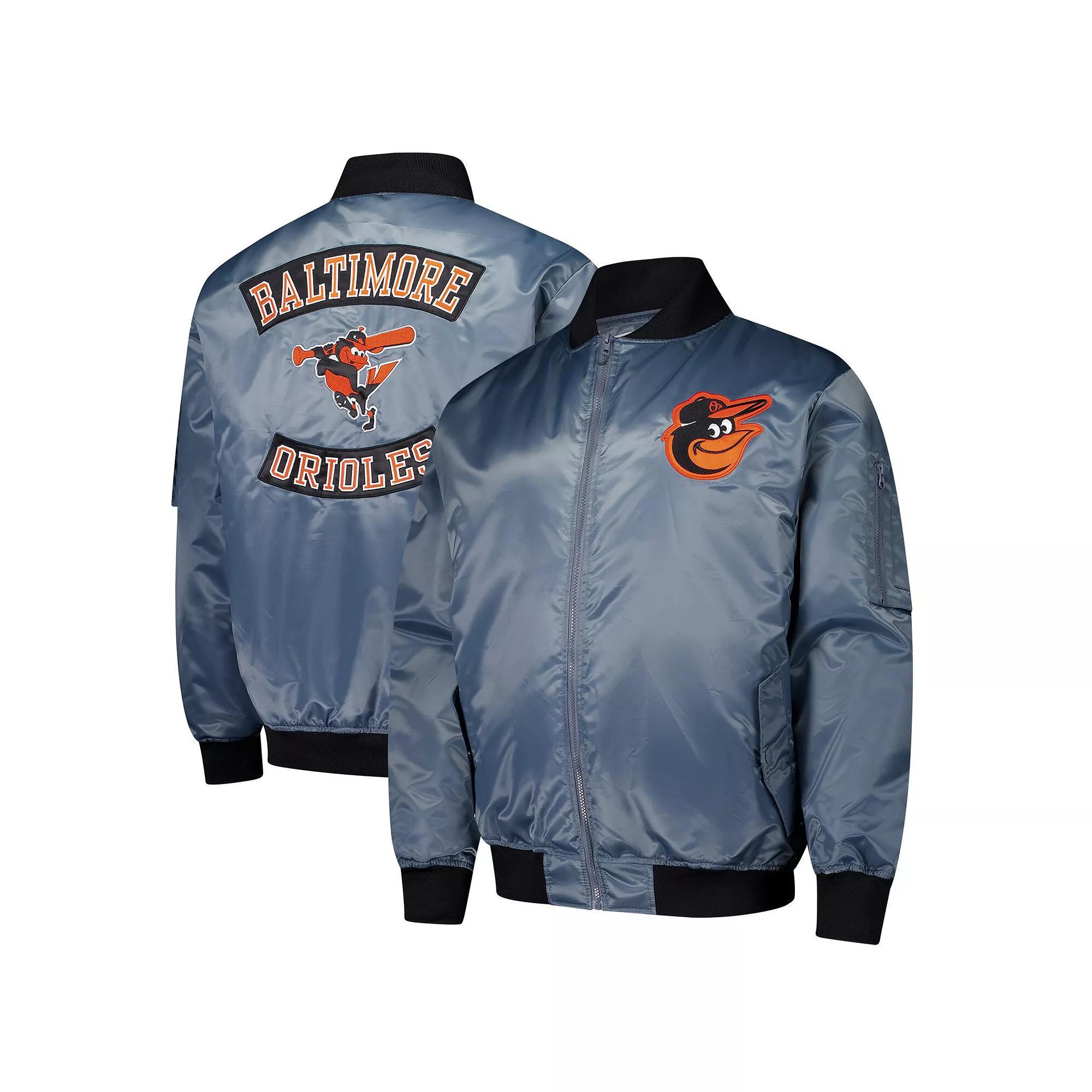 Men's Profile Charcoal Baltimore Orioles Big & Tall Full-Zip Bomber Jacket, Size: 3XB Product Image