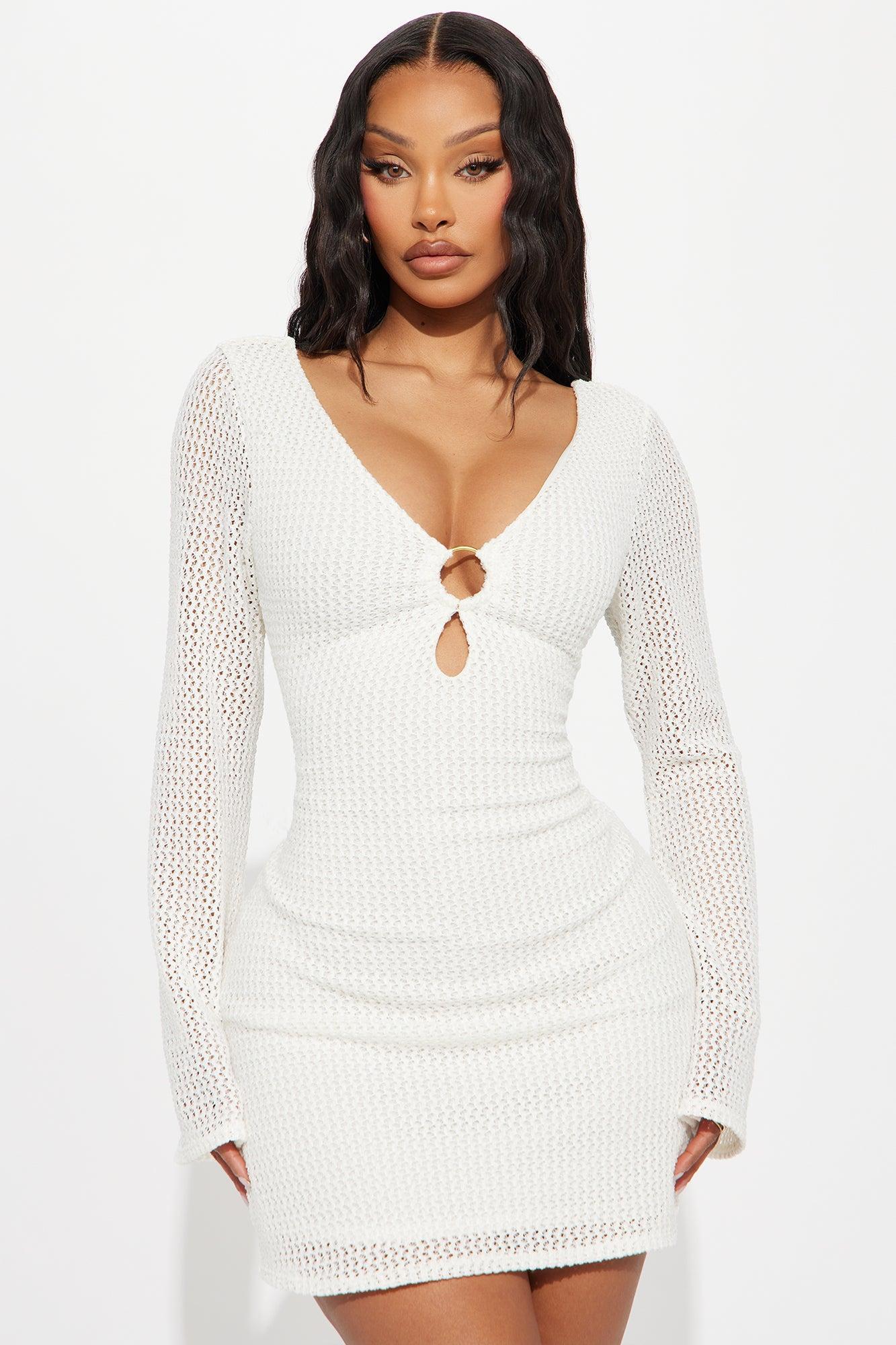Find Me Poolside Crochet Mini Dress - Cream Product Image