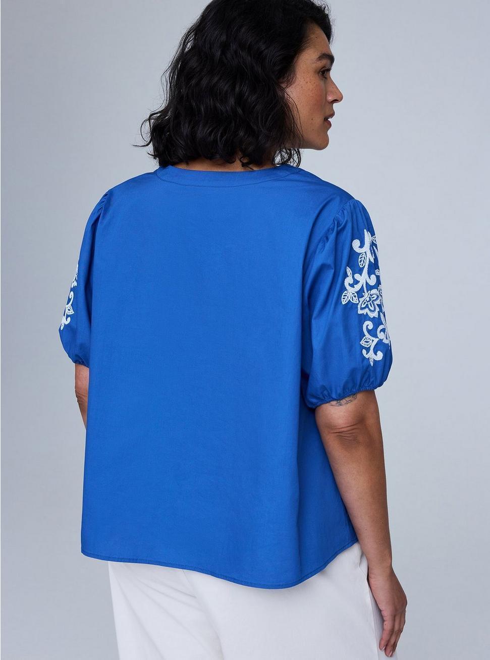 Belle Isle Embroidered Puff Sleeve Top Product Image