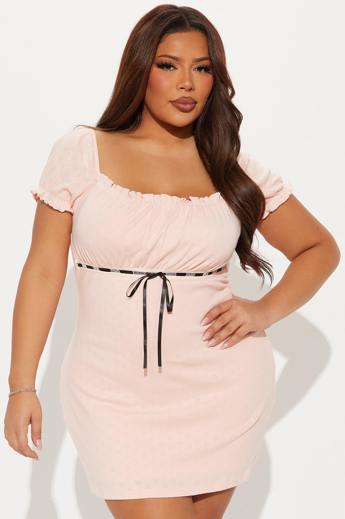 Lissa Pointelle Mini Dress - Pink Product Image