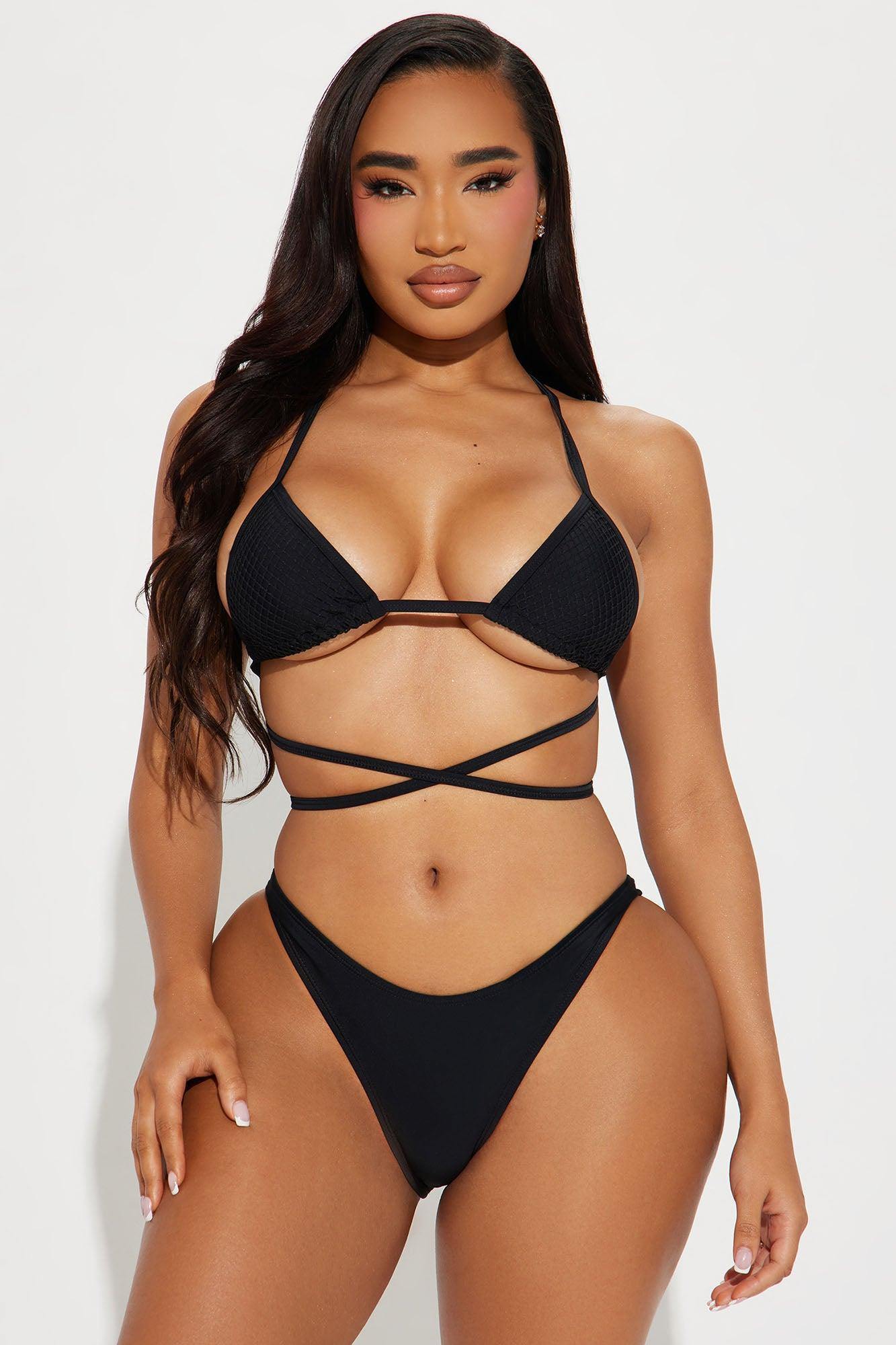 Alex 3 Piece Bikini Set - Black Product Image