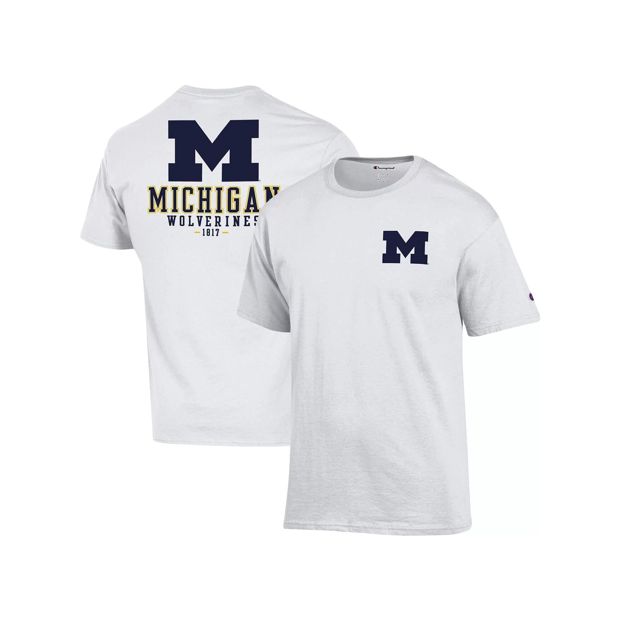 Mens Champion Michigan Wolverines Stack 2-Hit T-Shirt Product Image