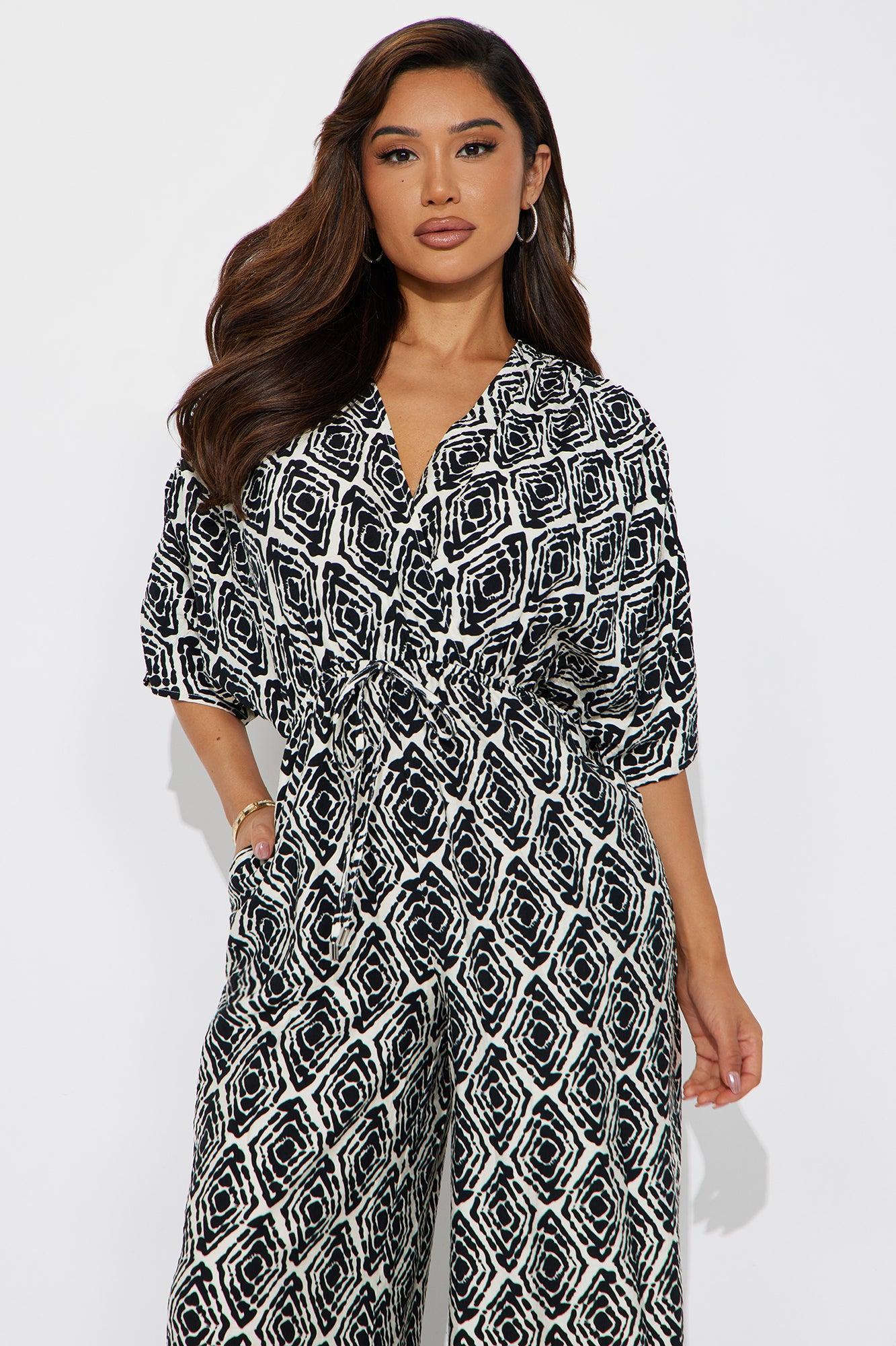 Wildflower Textured Jumpsuit - Black/combo Female Product Image