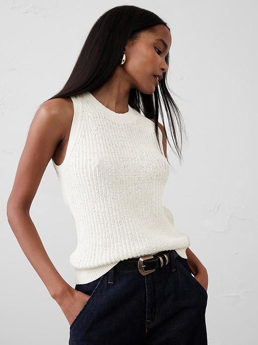 Textured Ribbed Sweater Tank Product Image