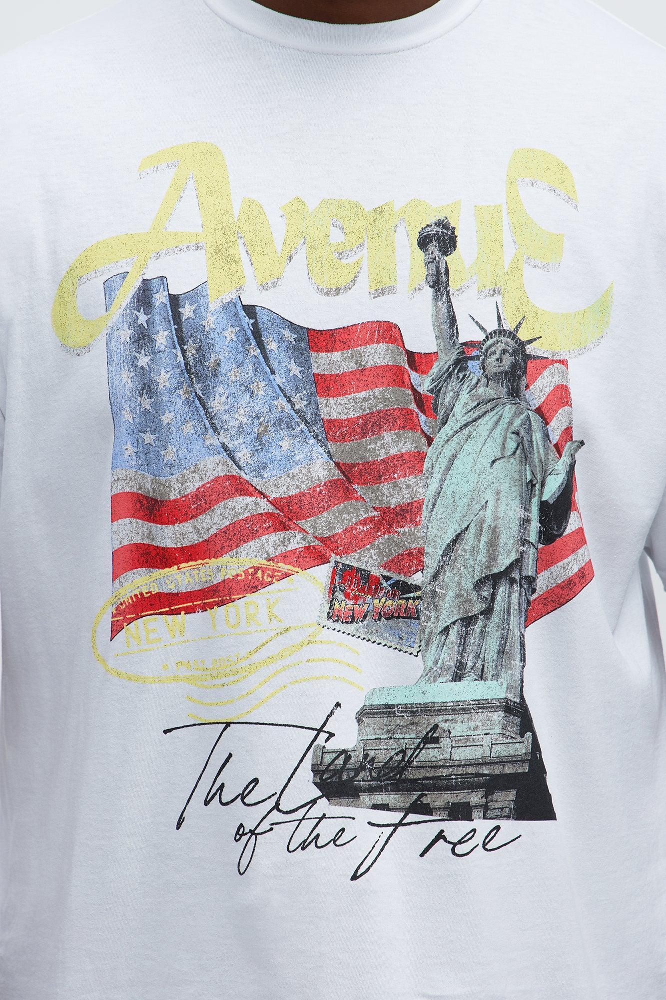 Land Of The Free Short Sleeve Tee - White Product Image