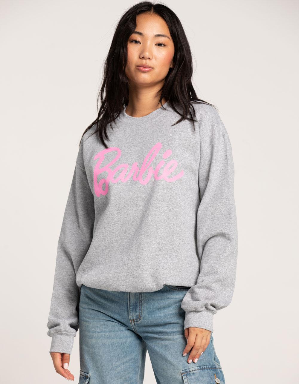BARBIE Womens Crewneck Sweatshirt - HEATHER GRAY Product Image
