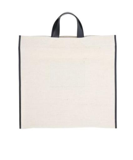 JIL SANDER Border Book Canvas Tote Bag In White Product Image