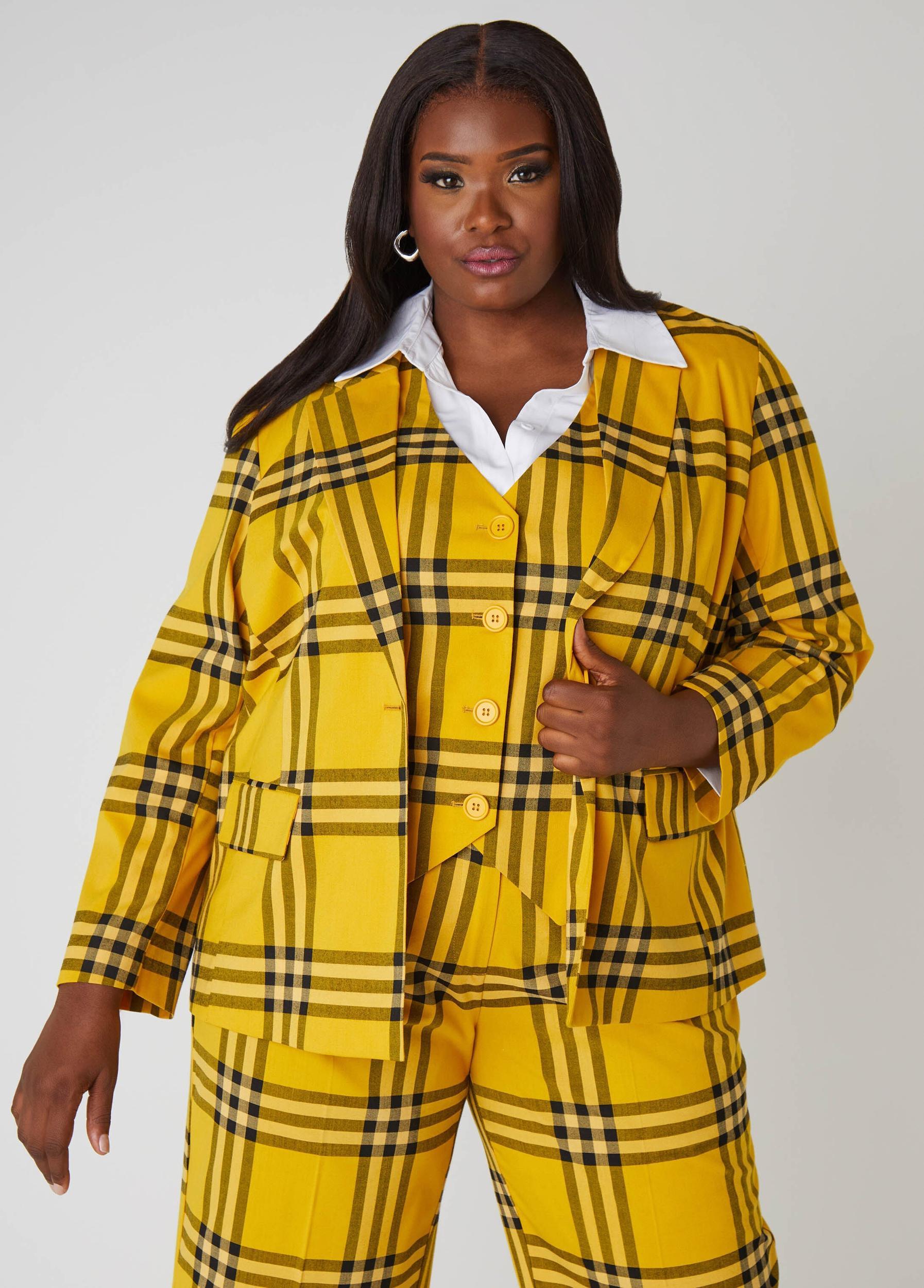 Plaid Twill Blazer Product Image