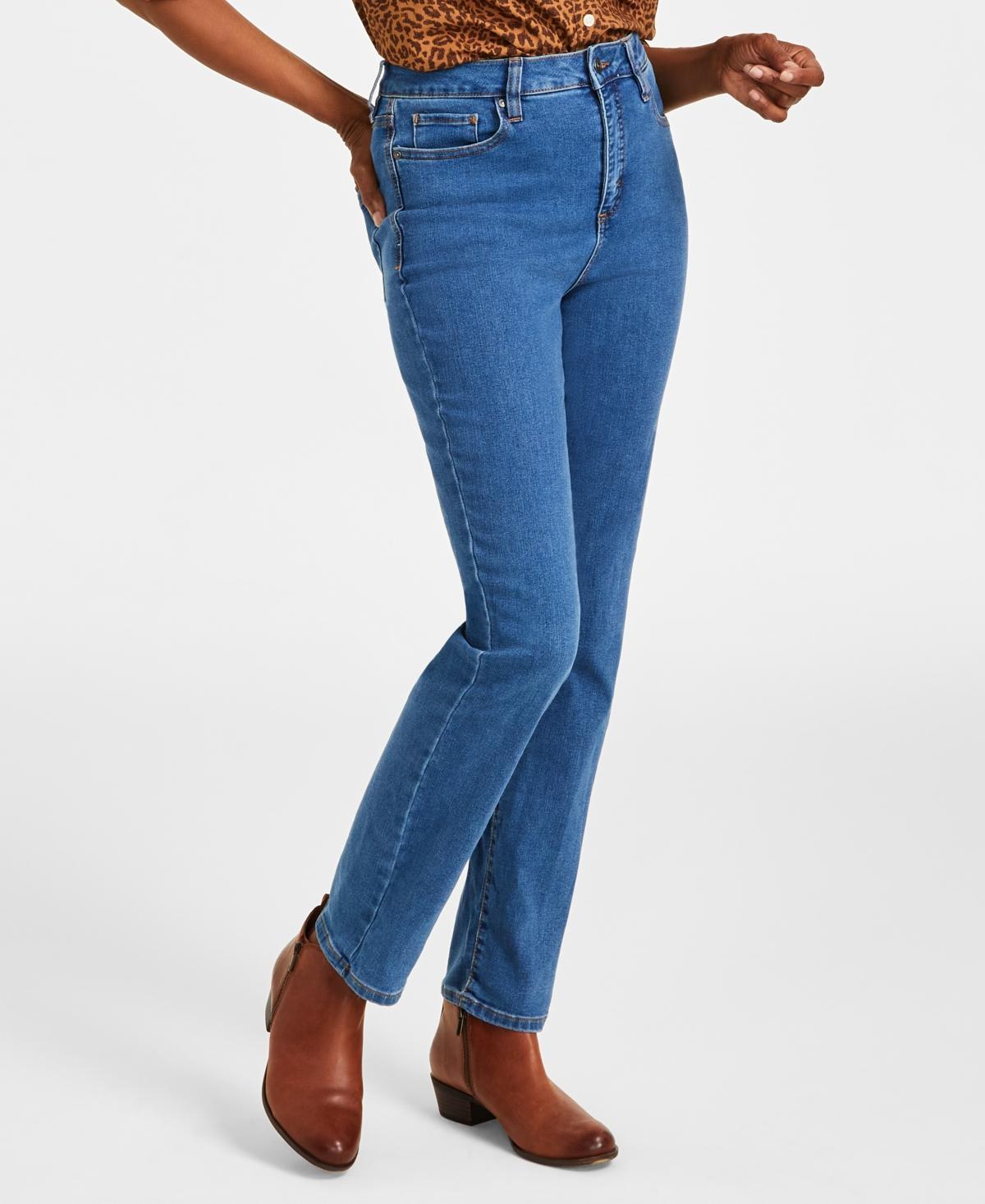 Style & Co Womens High Rise Straight-Leg Jeans, Regular, Short and Long Lengths, Created for Macys Product Image