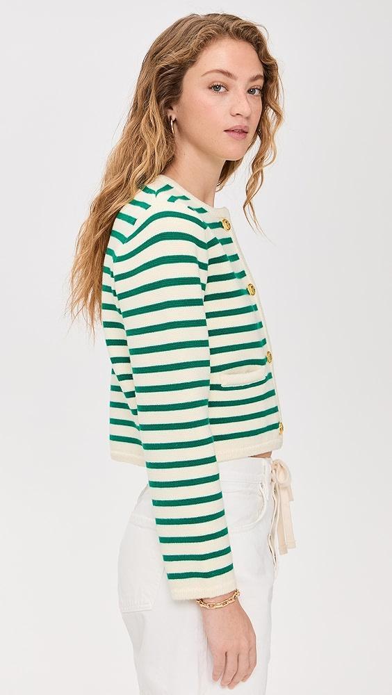 English Factory Knit Striped Sweater Cardigan | Shopbop Product Image