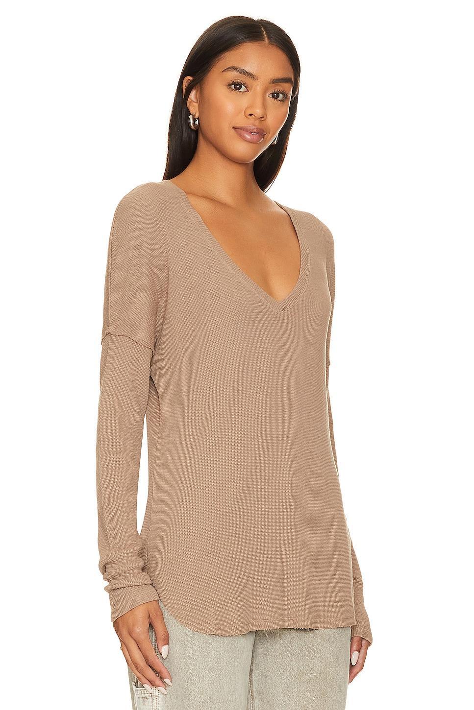 V Neck Long Sleeve Top Bobi Product Image