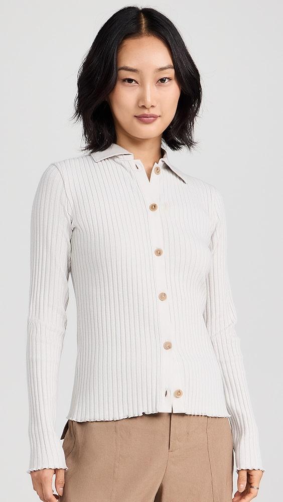 Vince Rib Polo Button Up | Shopbop Product Image