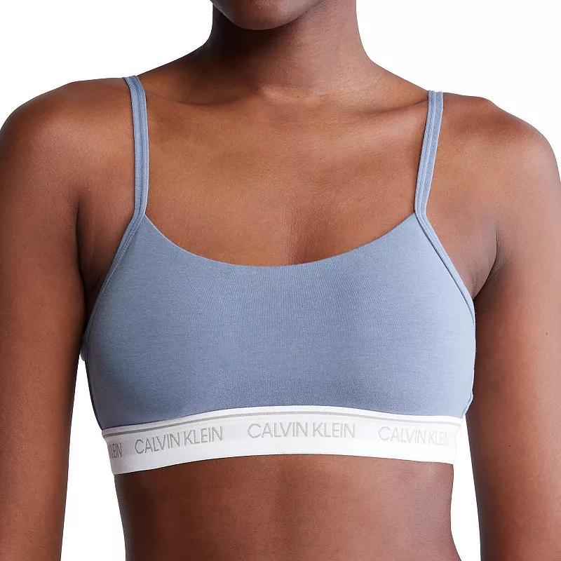 Women's Calvin Klein Archive Logo Lightly Lined Bralette QF7534, Size: Small, Desert Brown Product Image