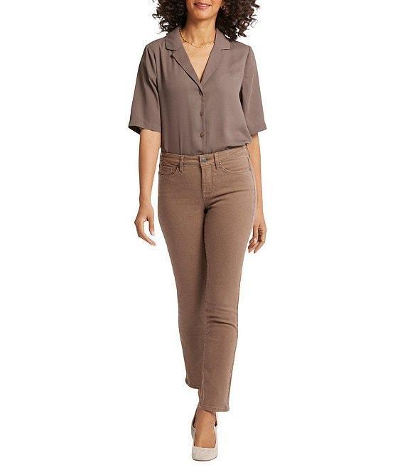 NYDJ Sheri Mid Rise Slim Leg 5-Pocket Stretch Denim Jeans Product Image