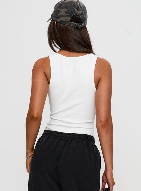 Baseline Rib Bodysuit White Product Image