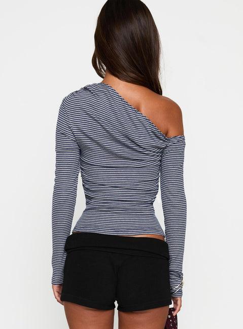 Beller Long Sleeve Top Navy Stripe Product Image