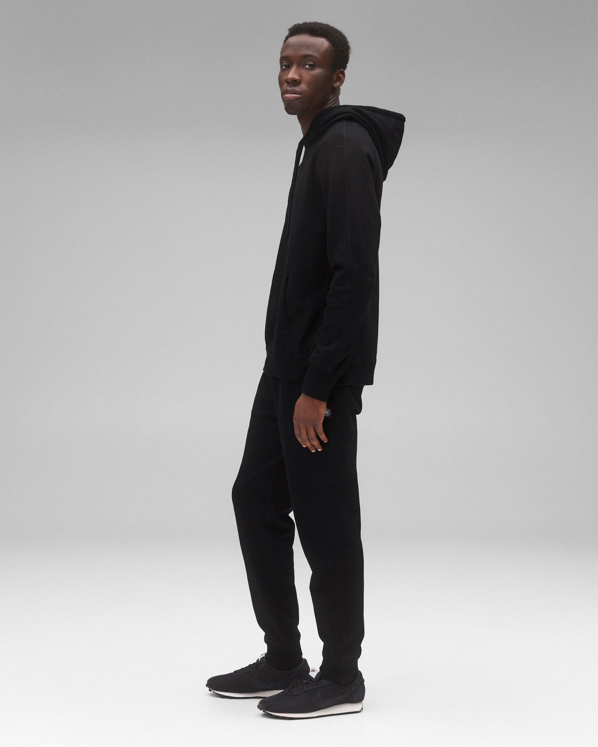 Kyoto Black Midweight Terry Slim Hoodie Male Product Image
