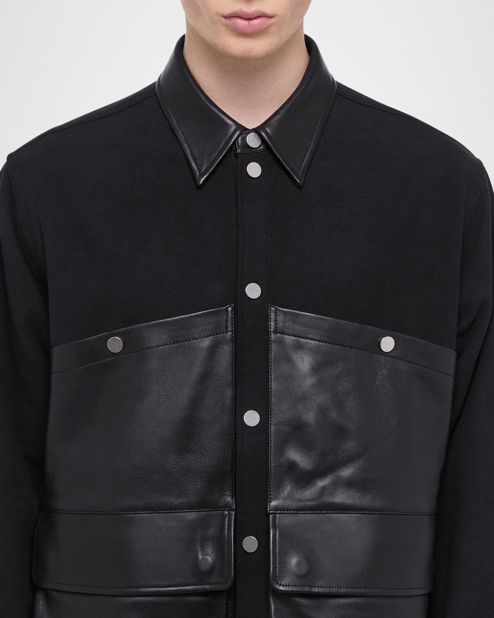 Men's Cotton and Leather Hunting Jacket Product Image
