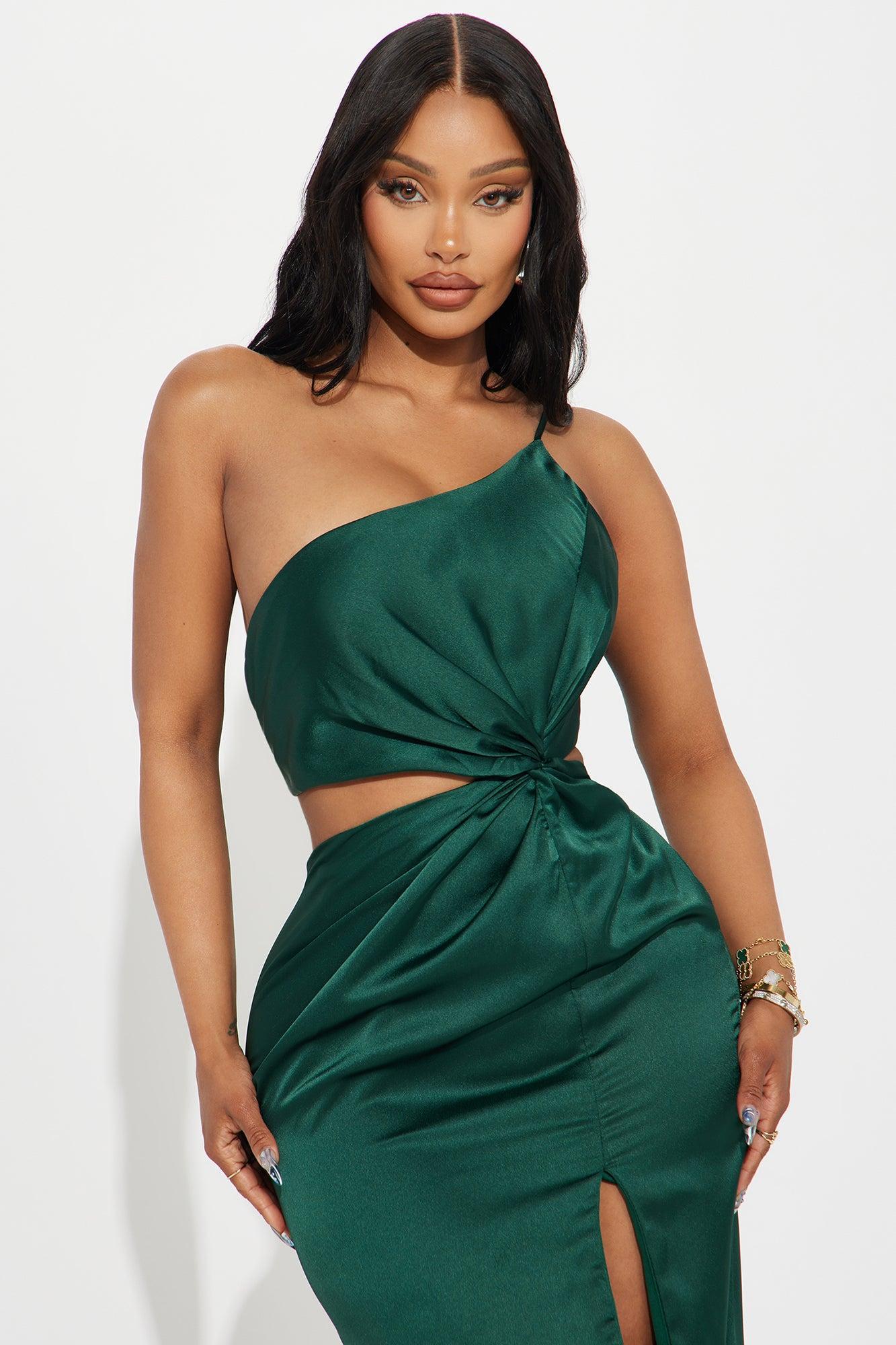 Stella Satin Gown - Hunter Product Image