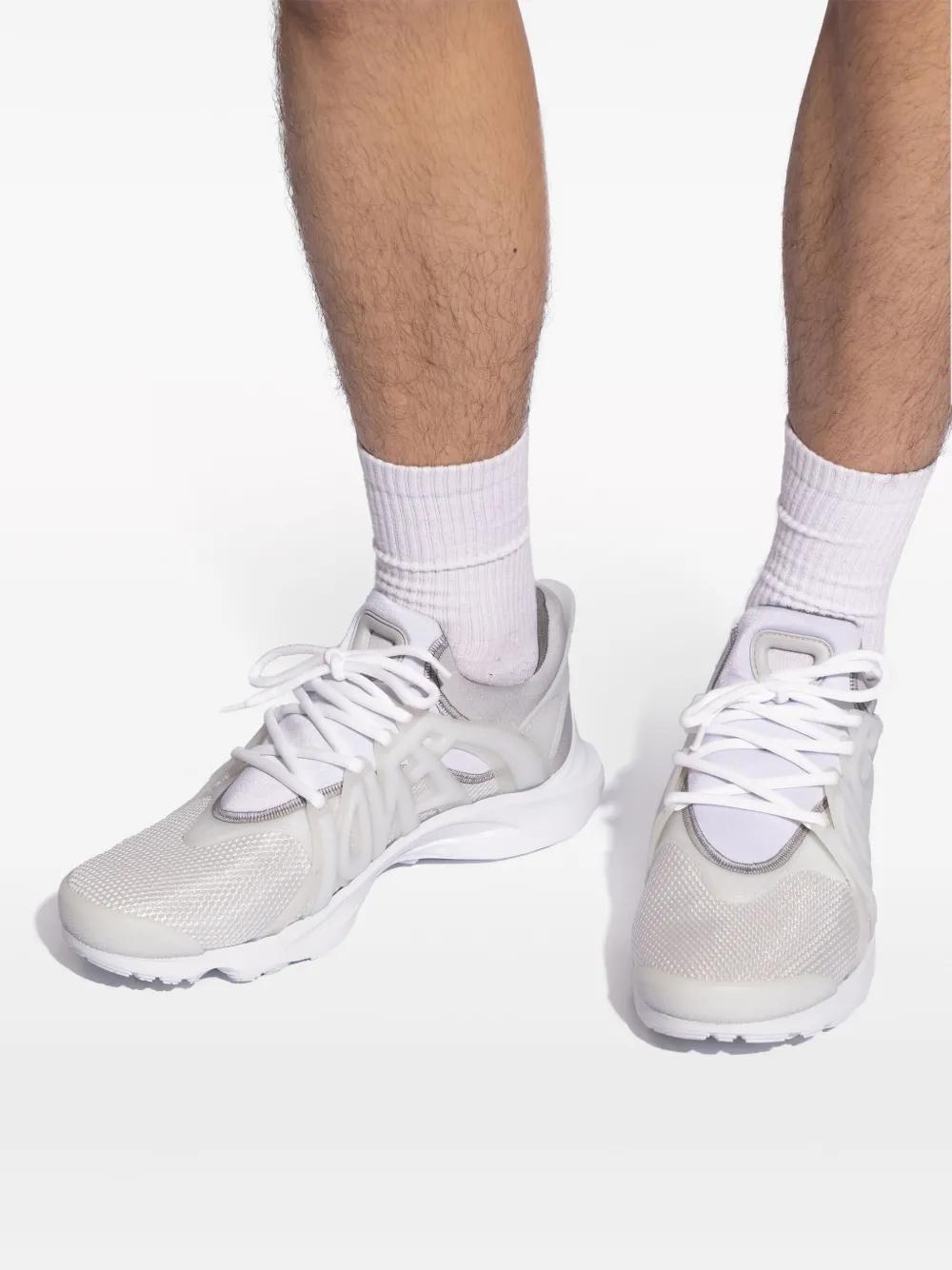 Tag lace-up panelled sneakers Product Image