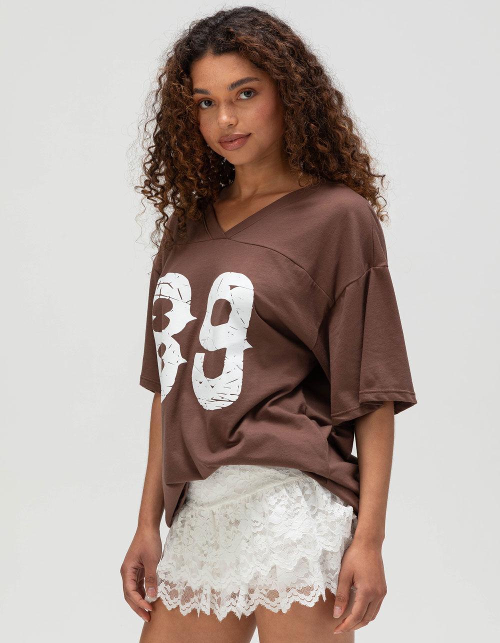 FULL TILT 89 Womens Jersey Tee - BROWN Product Image