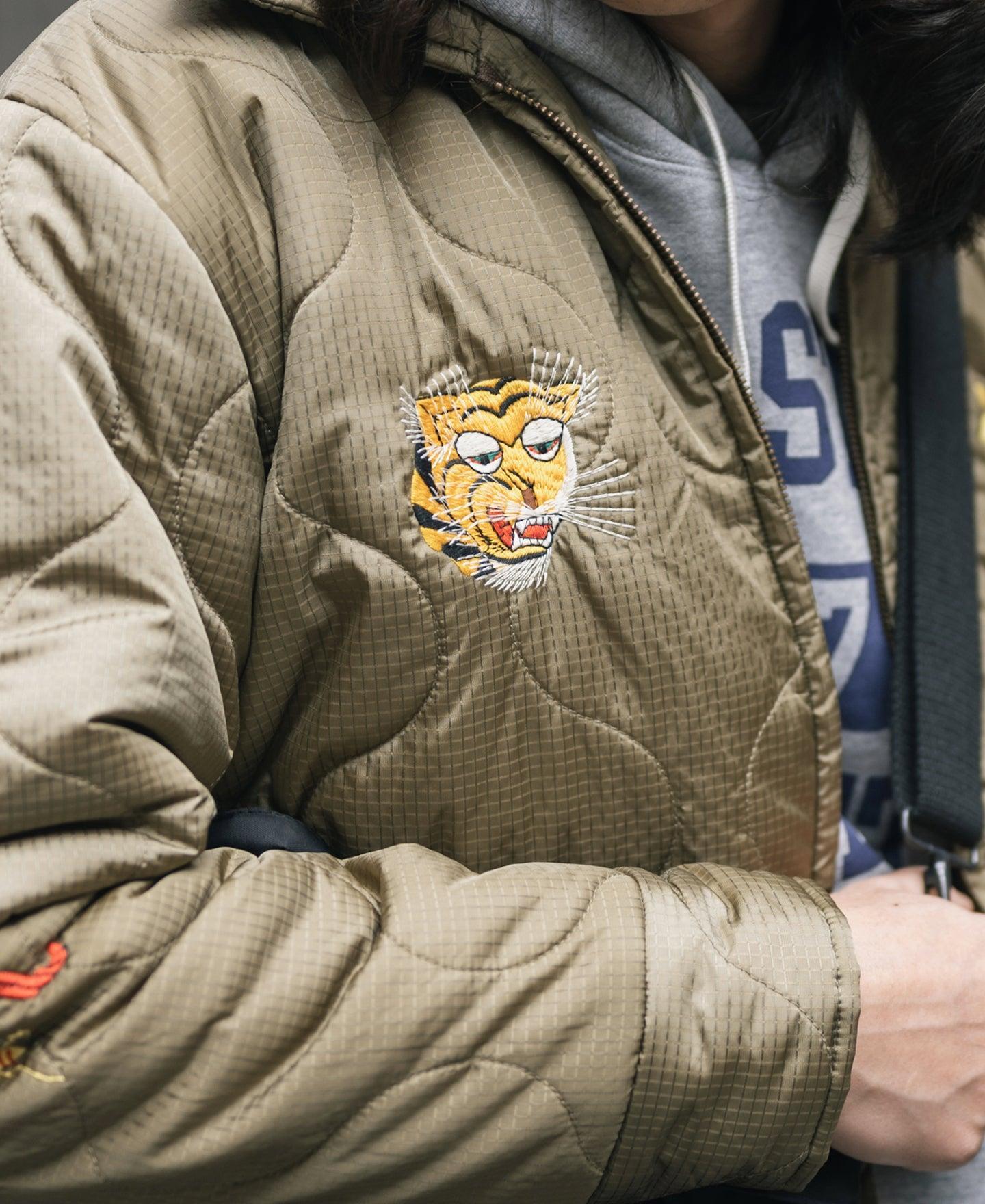 Vietnam War Quilted Padded Souvenir Jacket - Black Product Image