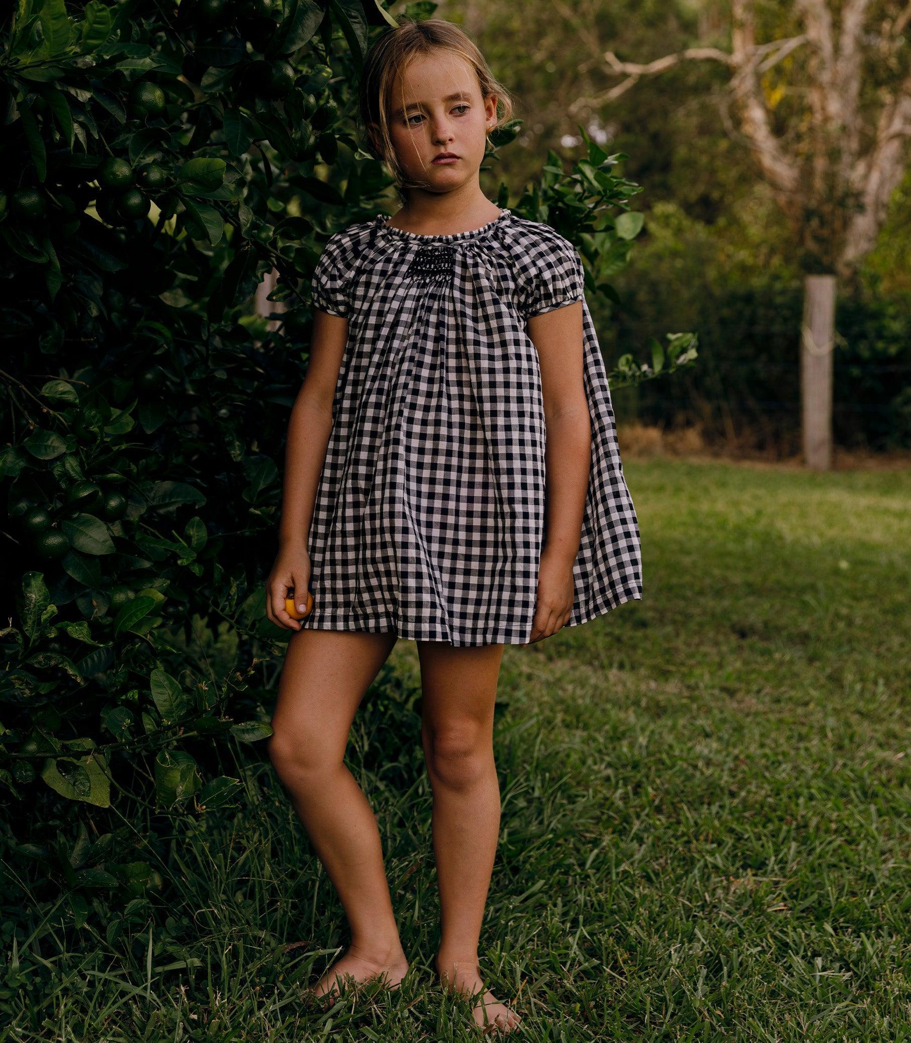 ESA DRESS -- NOIR GRETA GINGHAM Product Image